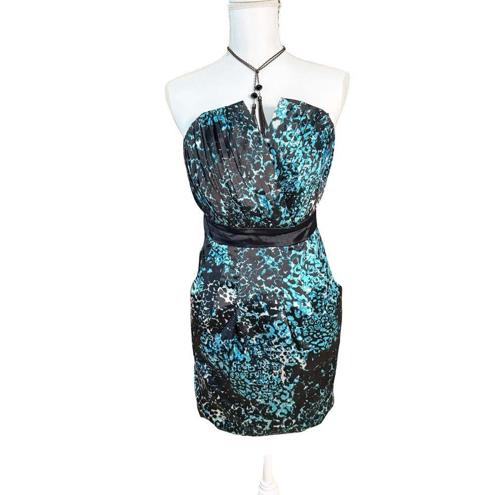 Guess Strapless Animal Print Mini Dress Size 0 - Picture 3 of 7